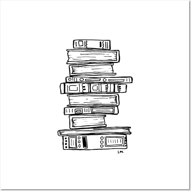 Stack of Books Wall Art by LauraKatMax